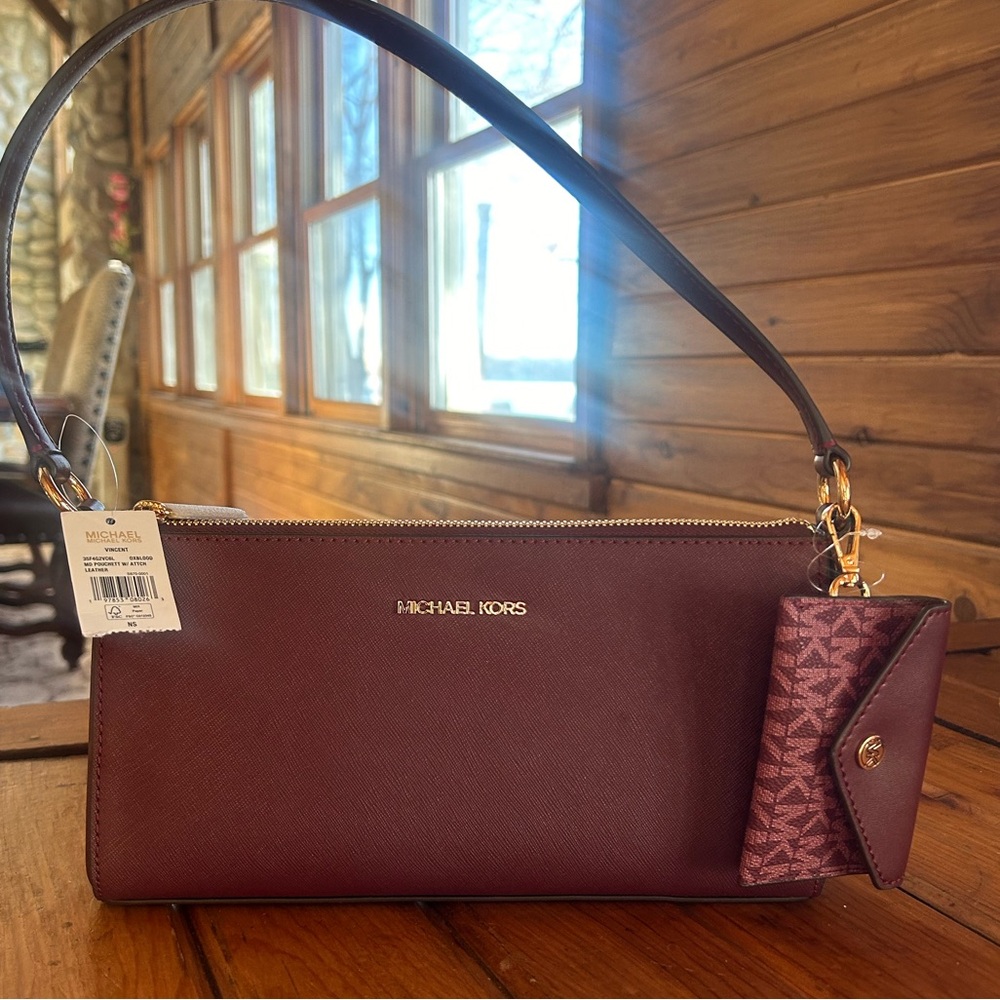 NWT Michael Kors Shoulder Bag Vincent MD with Card Holder